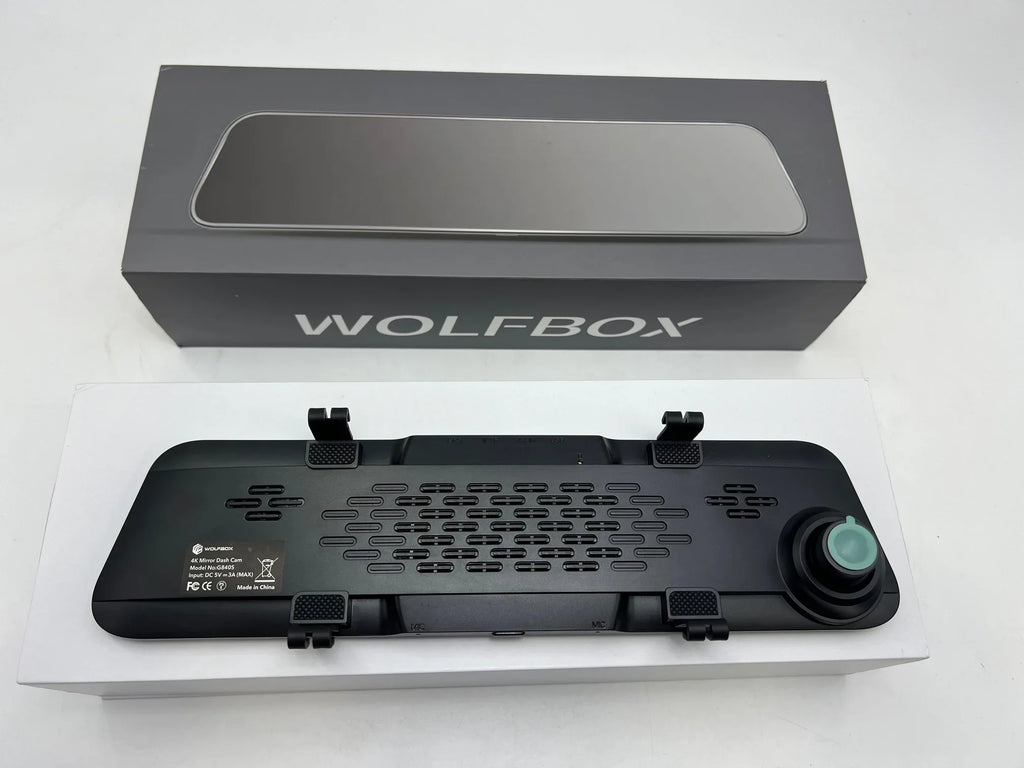 HD Full Camera Backup Box G840S 4K Mirror WOLFBOX 12" BLACK Dash Open 2160P Cam -