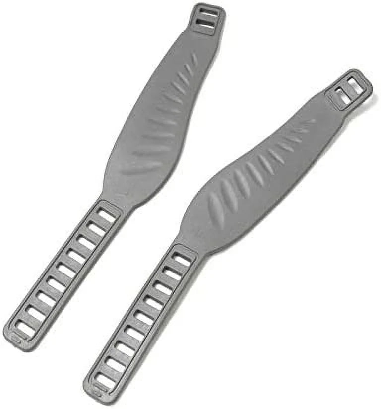 x GRAY Long Replacement 12-1/2" Universal Bike Pedal Life Bikes Cycle Aftermarket (Aftermarket) for Straps Home Gym Exercise Fitness Compatible Life Stationary Bicycle Cycle L) (2" | W