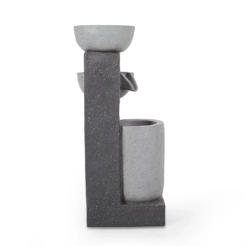 Modern Colquitt Outdoor Tier 3 Multi-Gray Fountain,
