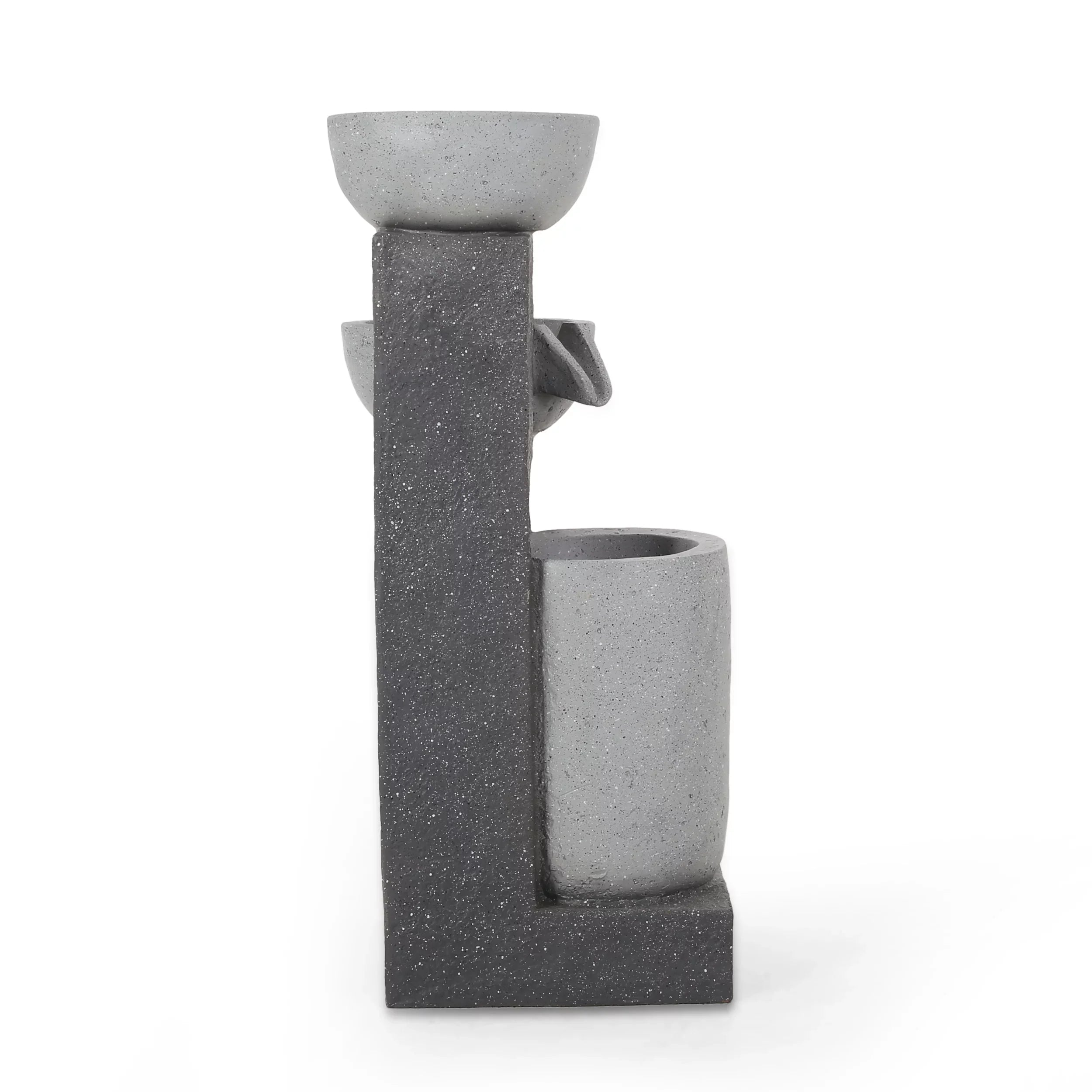 Modern Colquitt Outdoor Tier 3 Multi-Gray Fountain,