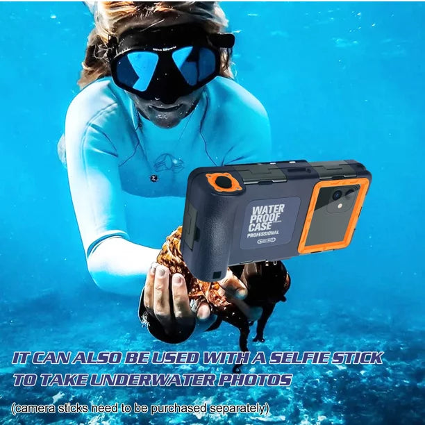 6.9 Professional UrbanX Housing Protective for Waterproof [15m/50ft] Surfing Photo Phones Swimming to Underwater Inch Up Snorkeling Lava Lanyard with Case LCD all Diving Video And A76+