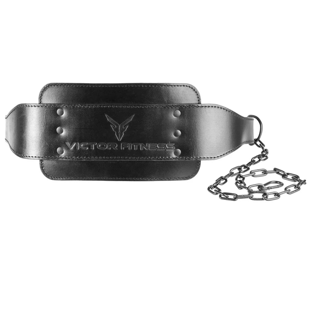 Women Tanned VFLDB Dip Men Victor Chain Leather Fitness 7mm Vegetable Belt and Leather with with for Top-Grain Heavy-Duty 100% Steel Thick made