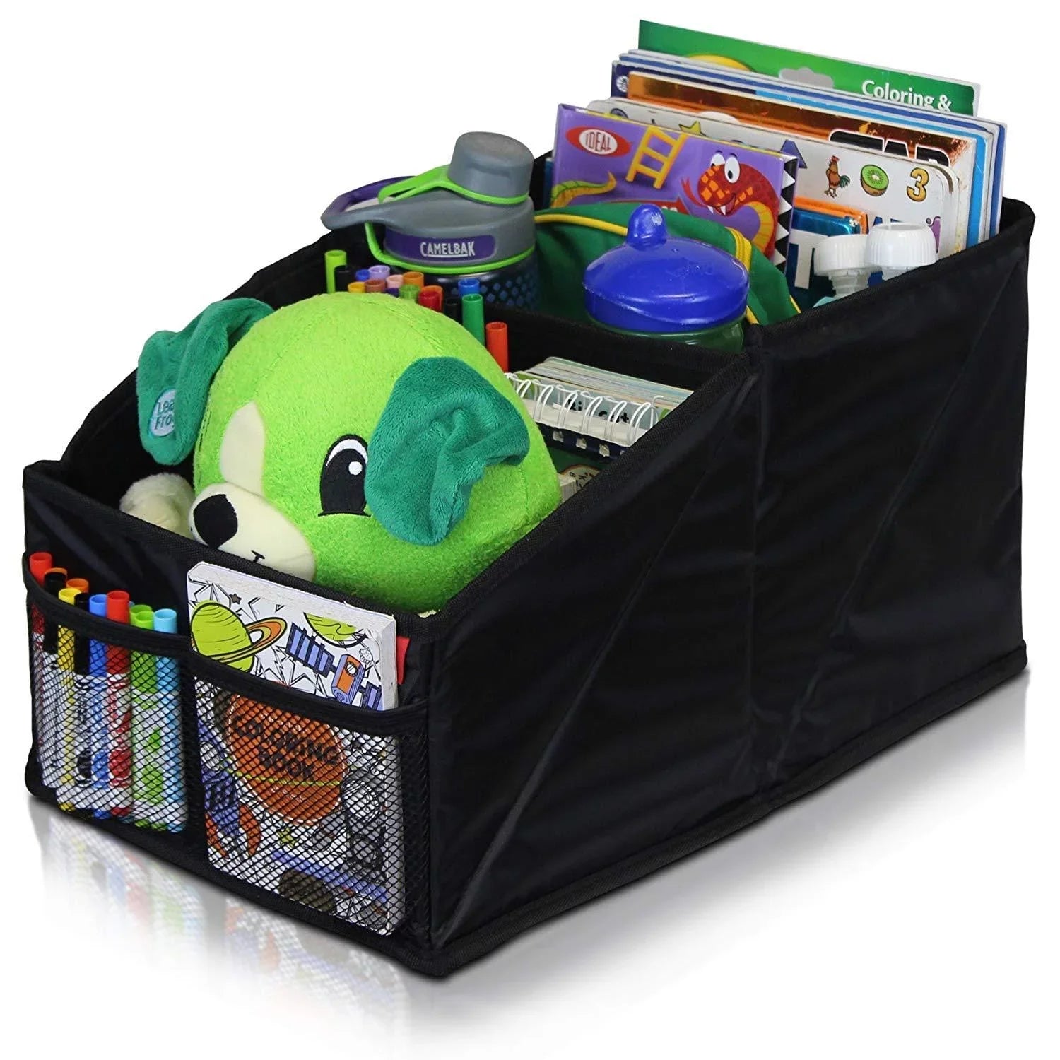 Gear Books, Great More Games Magazines, with Black Seat Featuring Organizer Adults, for Storage Documents, Front/Backseat 8 Stitching Lusso Kids Toys, Car Maps, Compartments Tissues, for and