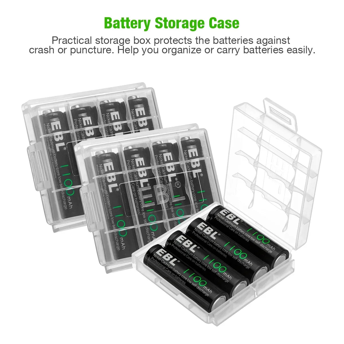 Lights Batteries 160-PCS AA 1.2V Solar EBL Ni-Cd Rechargeable NiCd 1100mAh