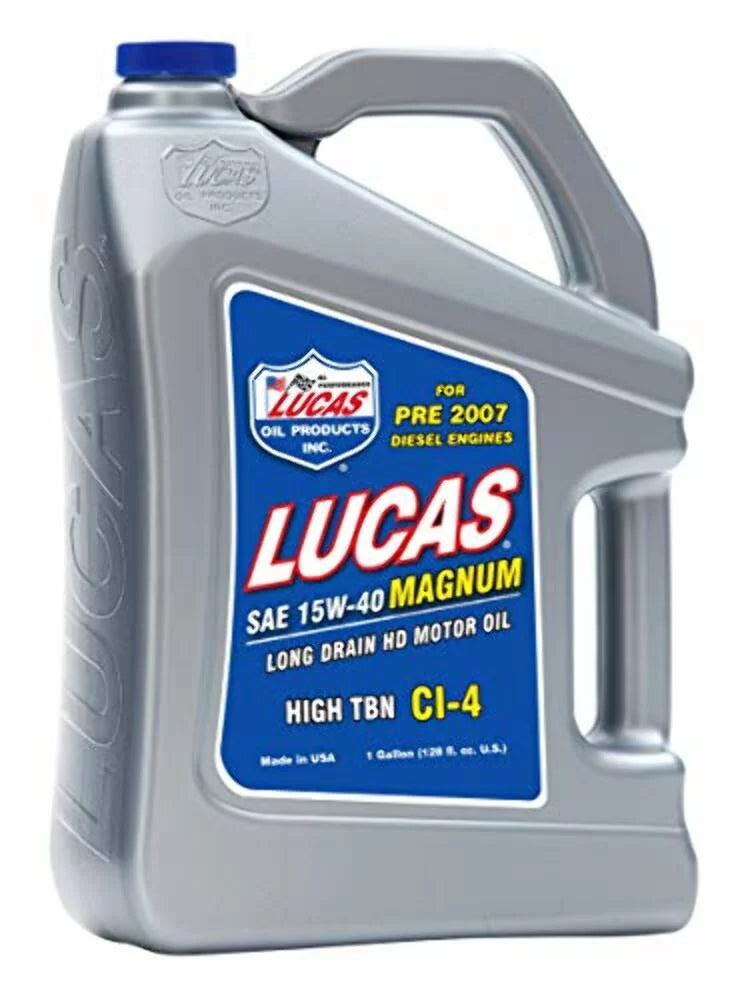 High Truck Oil Motor 10076 Lucas Heavy Duty TBN 15-40 Oil 128oz.