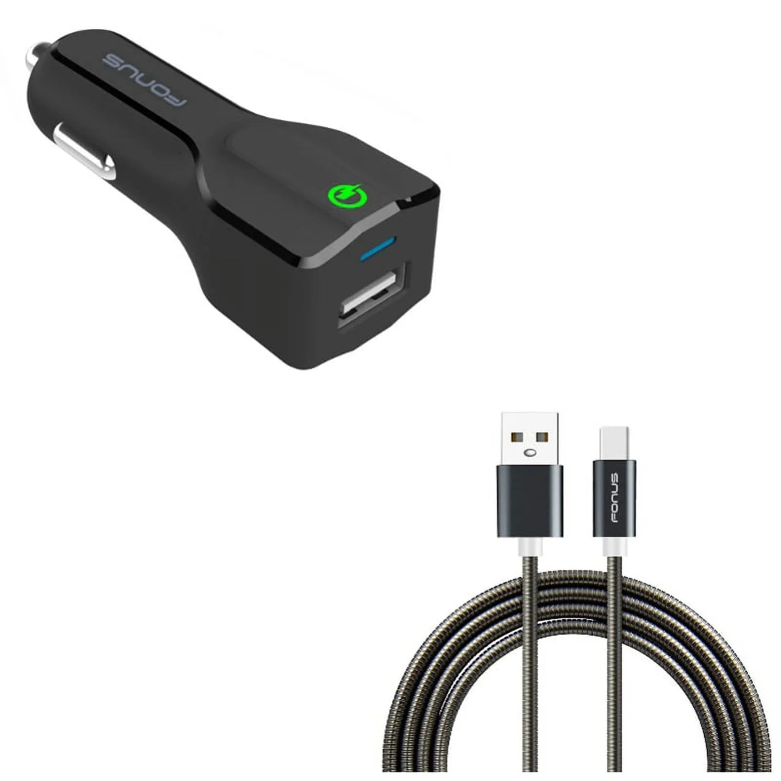 9 USB Type-C 18W 5G Cable Samsung 9.7 S3 10 S9 S8+ A10e XP3 A9 Plus, XP8 Sonim Plus A50 Port Car active 8 w G4M Galaxy S8, Plus S10e A20 Fast for Tab Charger S10 Metal USB Note 3ft -