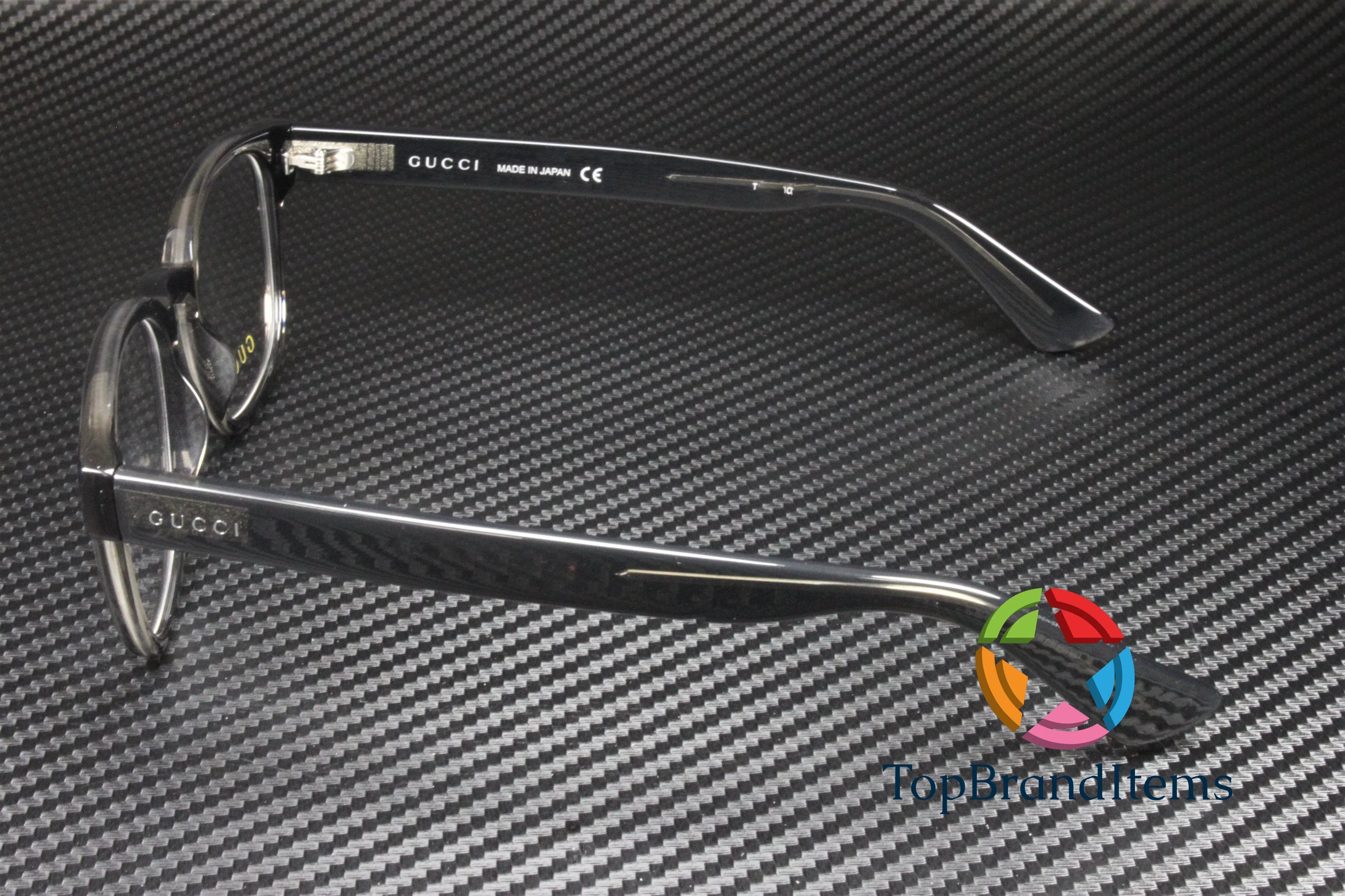 Square GG0927O GUCCI mm 49 Eyeglasses Demo Rectangular Shiny Lens Grey Men's 004