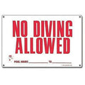Residential Diving Allowed Commercial Sign Poolmaster for No New Pools: or 40342