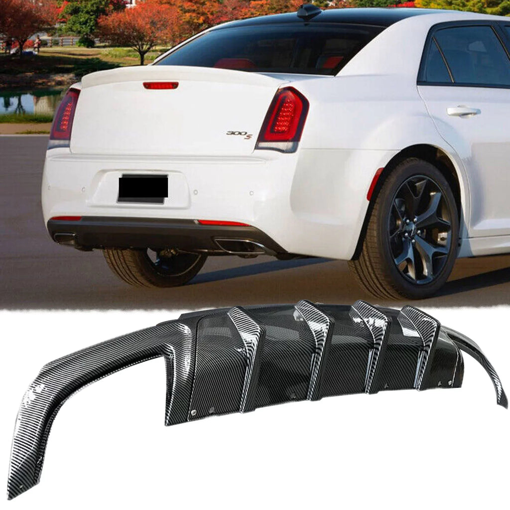 300 Diffuser 2015-2022 NINTE SRT Fiber Exhaust for Style Rear Chrysler Carbon Square