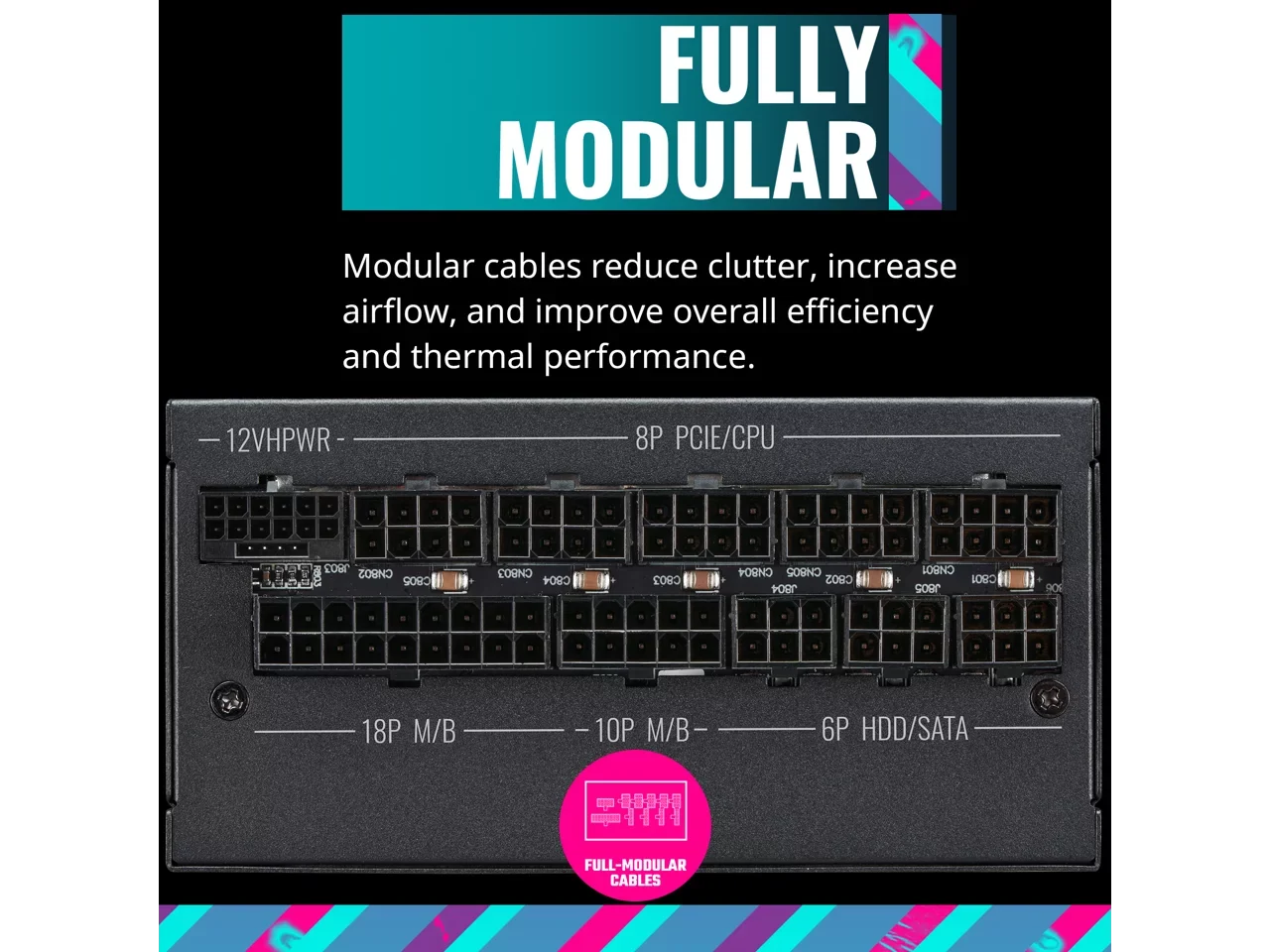 Efficiency, ATX3.0, ATX 80+ Master Fully Bracket (MPZ-B001-SFAP-BUS) SFX Platinum SFX, Platinum SFX Cooler Form Factor V1100 Included, 1100W Modular, Fully