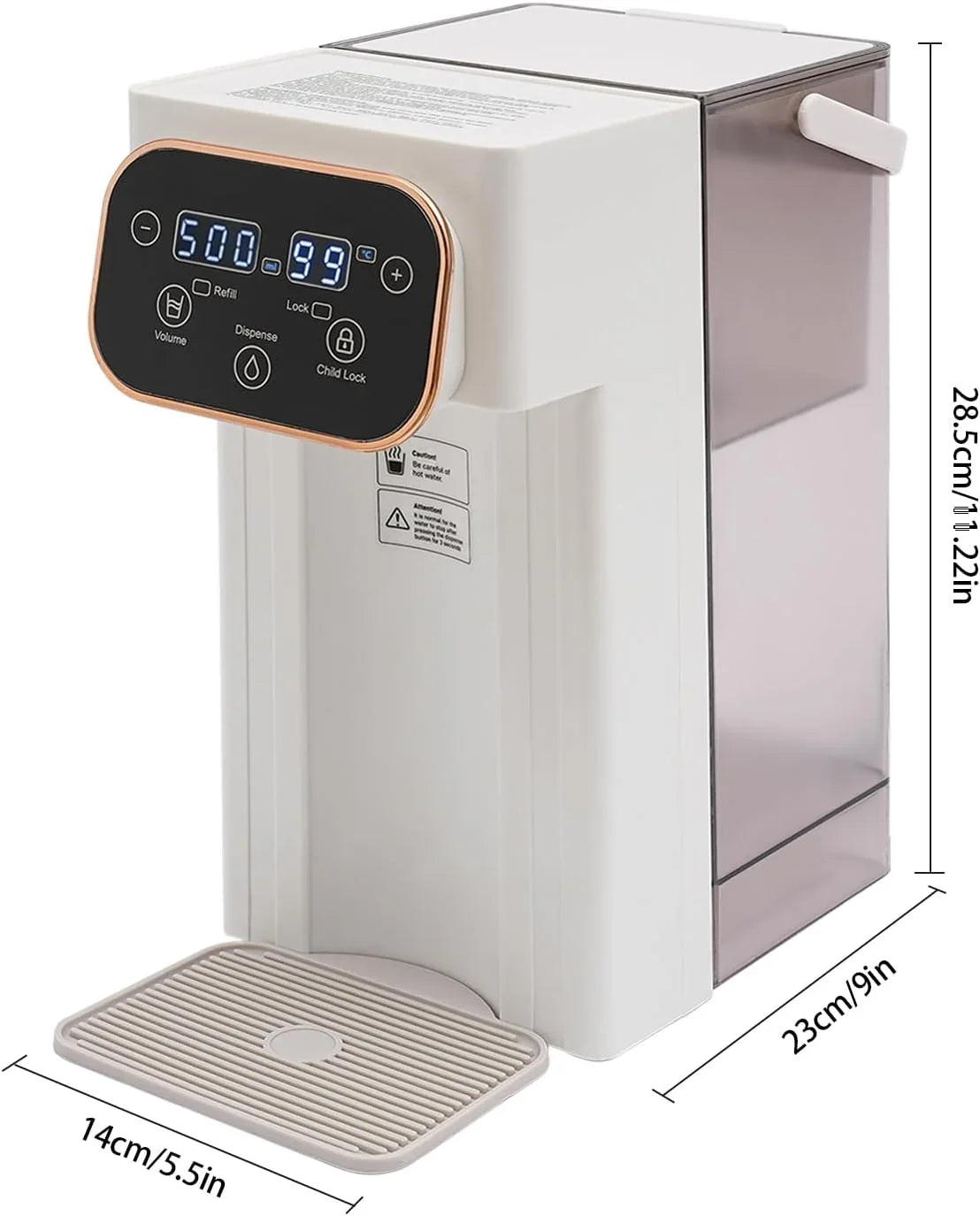 Hot Setting Instant 8 Volume Filter MIDUO Lock Temp Dispenser High With Water Temperatures & 12 Safety