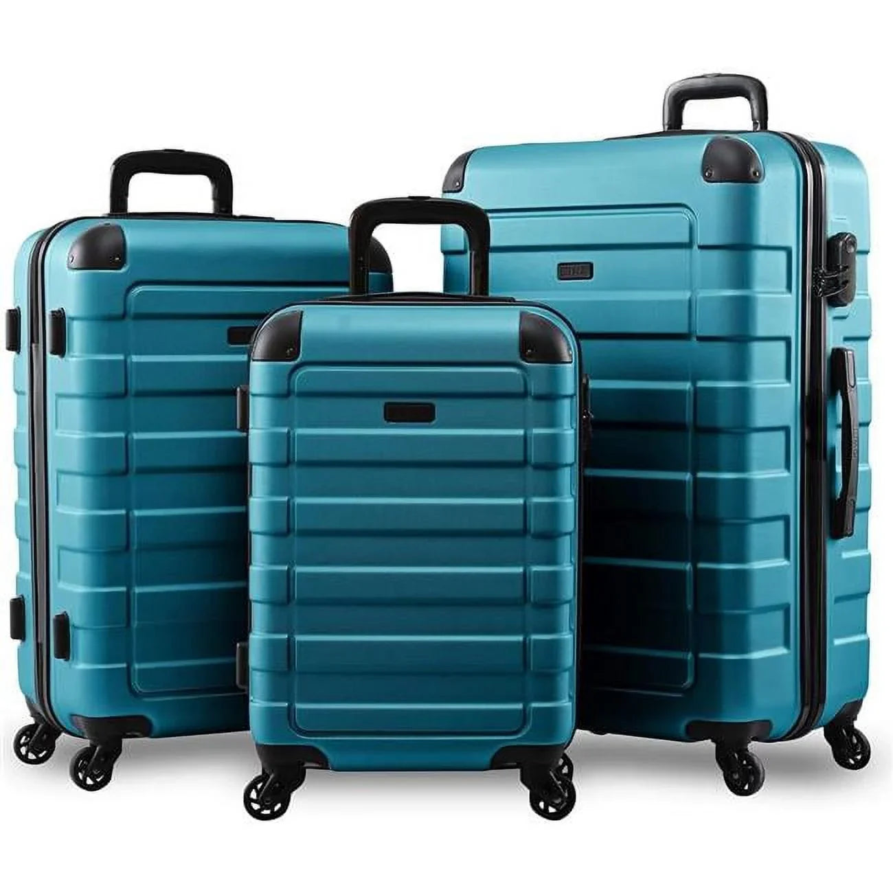 Spinner Hipack Wheels, Turquoise, Hardside Set with 3-Piece Prime (20/24/28) Luggage Suitcases