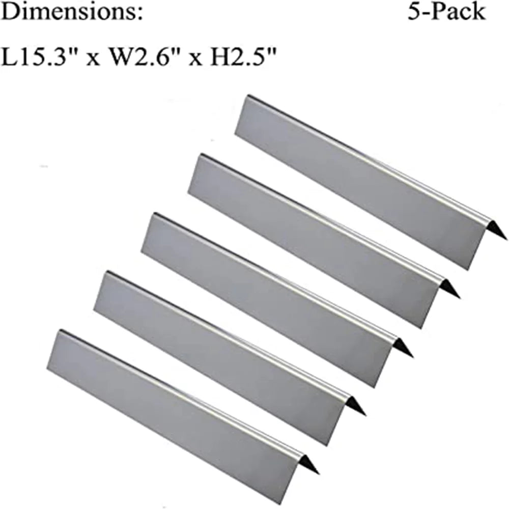 Flavorizer Stainless Bar Replacement for 7636,Spirit Series, GasSaf 15.3 E-310 304 300 E-320 Weber Plate(5Pcs£© Heat Steel Weber Gas Grill