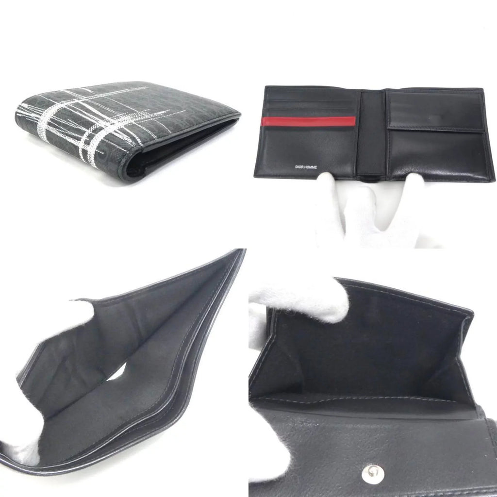 folio Pre-Owned wallet Homme leather Dior DIOR men black (Good) HOMME series