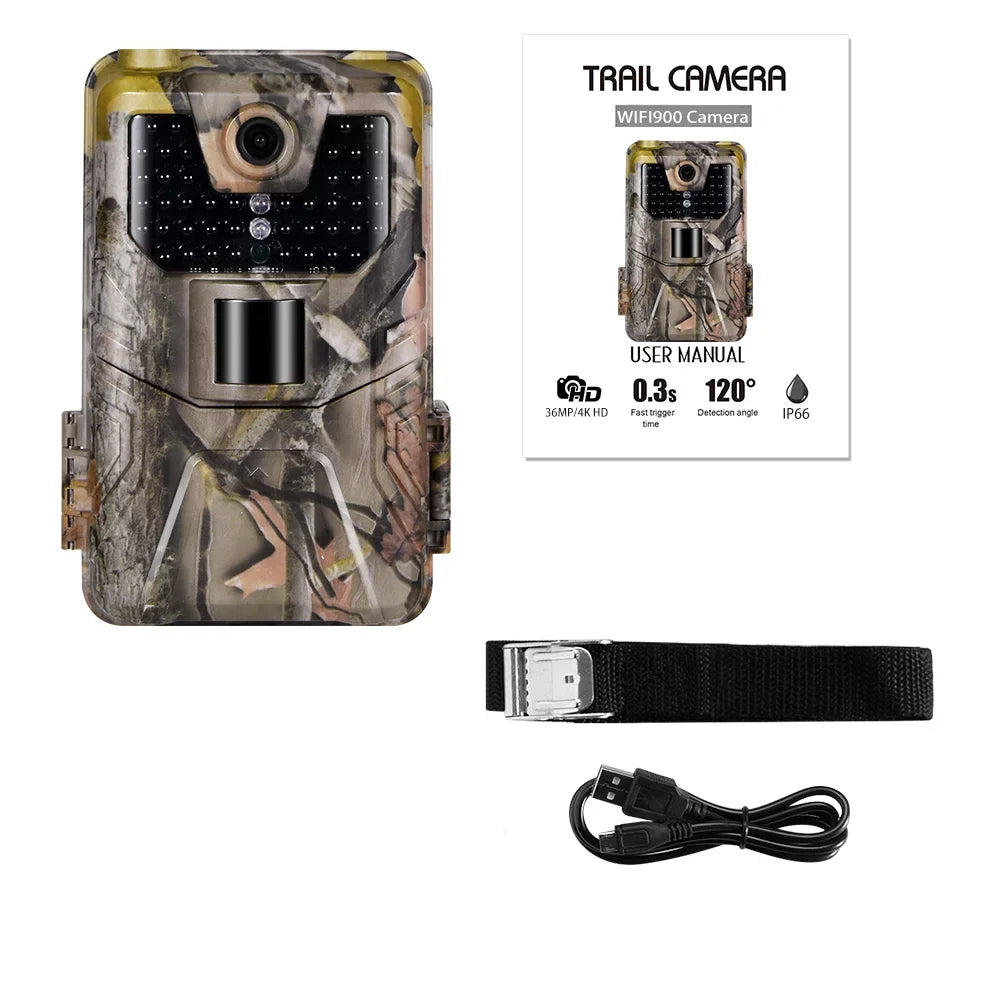Camera APP Monitoring Traps Camera Vision Camera HD Outdoor Trail Game Photo Control WiFi Wildlife Night Scouting SuntekCam Wildlife Waterproof for 36MP/4K