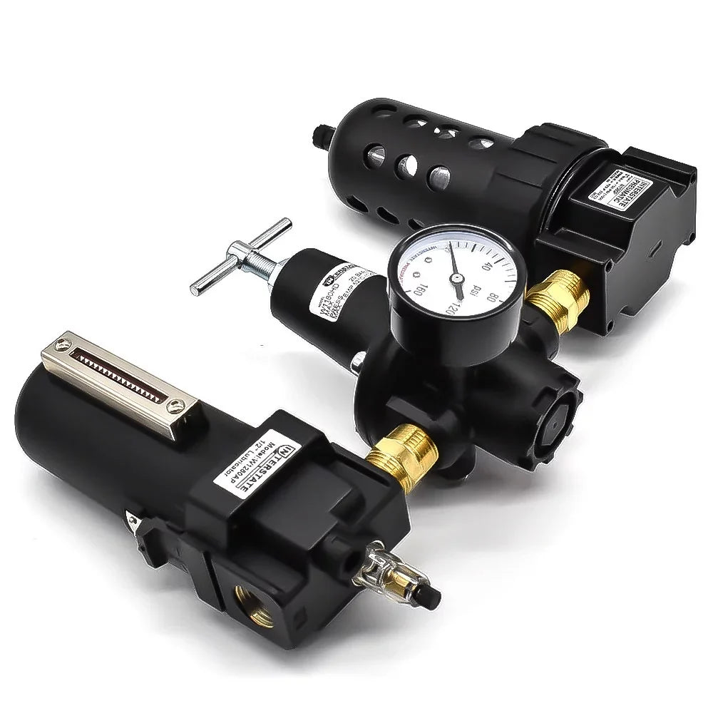 Regulator 1/2" Handle Integral Large Bowl a? Interstate Made - USA Lubricator Pneumatics Filter "T" Poly in Combo WC1081HDGP