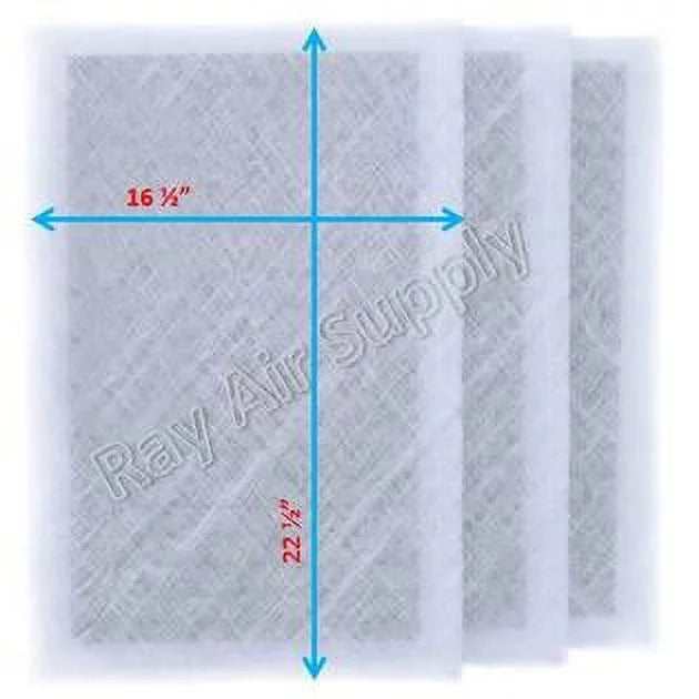MicroPower Guard Air RAYAIR Pads SUPPLY Filter Cleaner Replacement WHITE (3 Pack) Compatible with 18x25