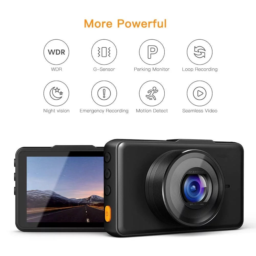 Recording, Driving Dash Cam 3" APEMAN 170¡ãWide LCD Monitor, Screen Parking G-Sensor, Motion WDR, 1080P Angle, FHD DVR Recorder Car Detection Loop