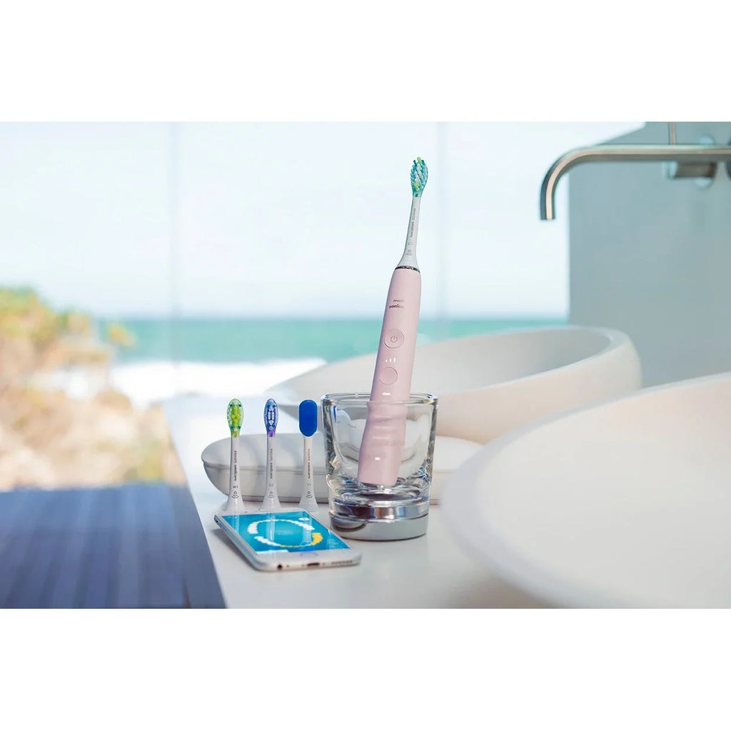 Rechargeable Pink, Smart HX9924/21 Electric Sonicare DiamondClean Power Philips 9500 Toothbrush,