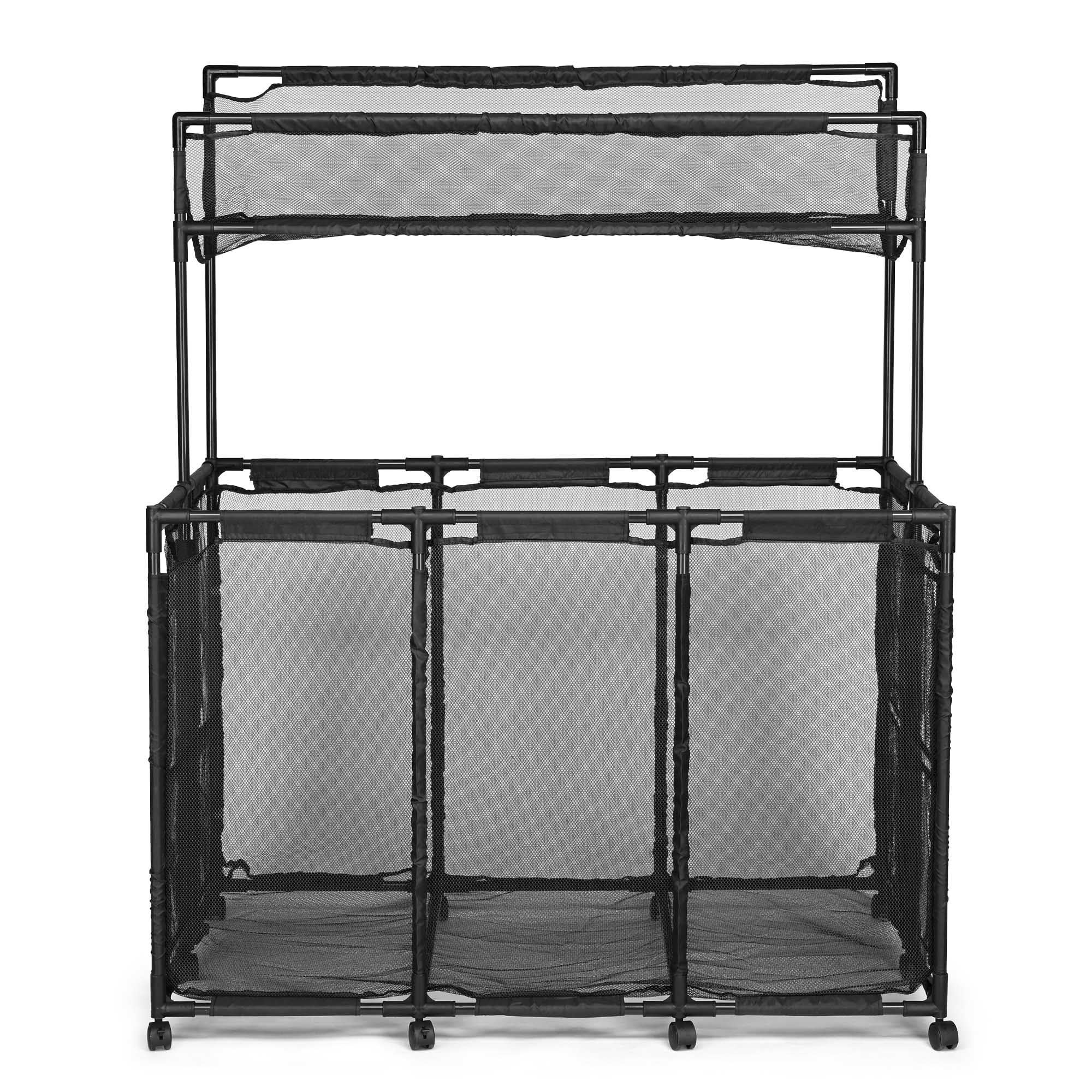 Storage Bin Essentials Pool Organize Blue - Pool Mesh with Cart Wheels - 10