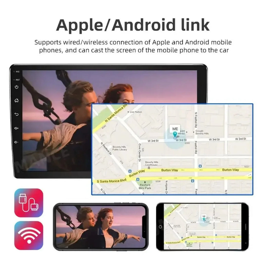Android Hifi, Honda 13 Wireless for Stereo to AHD Bluetooth 2007 Apple Mirror Backup Link Camera Accord Touchscreen Radio 2003 10.1'' Car Wifi Android GPS Carplay 2+32G Auto