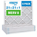 Pleated AC MERV Pack Filter, Aerostar Air Furnace 6 Filter, 21x21x1 8 Air