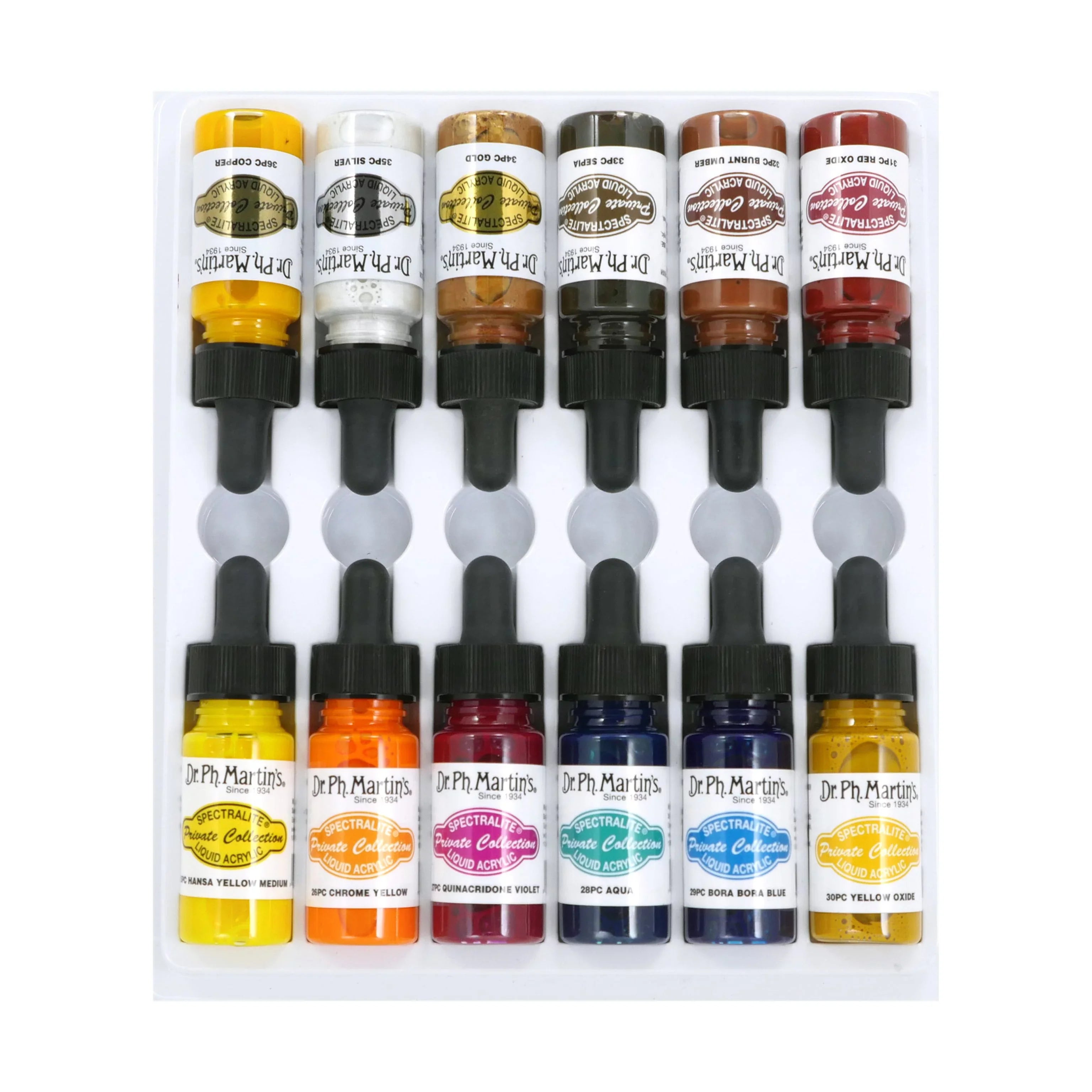 Spectralite Collection (Set Martin's Acrylics, 0.5 12 oz, Liquid Dr. of Ph. Private 3) Set
