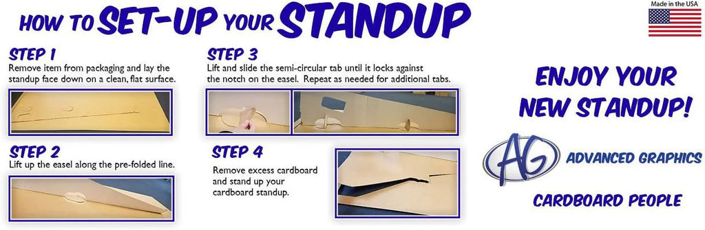 Size Cutout Skier Stand-In Cardboard Life Standup Downhill