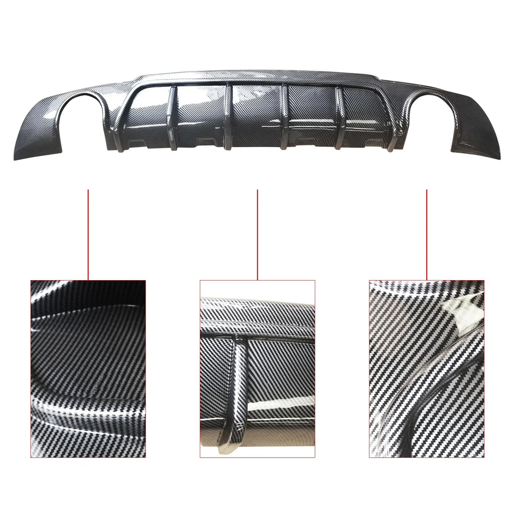 Exhaust Fiber 300 NINTE Chrysler Round Carbon for 2015-2023 Lip Style Diffuser SRT Rear