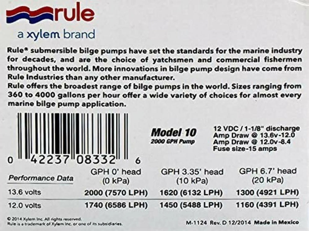Rule G.P.H. 2000 Bilge Pump