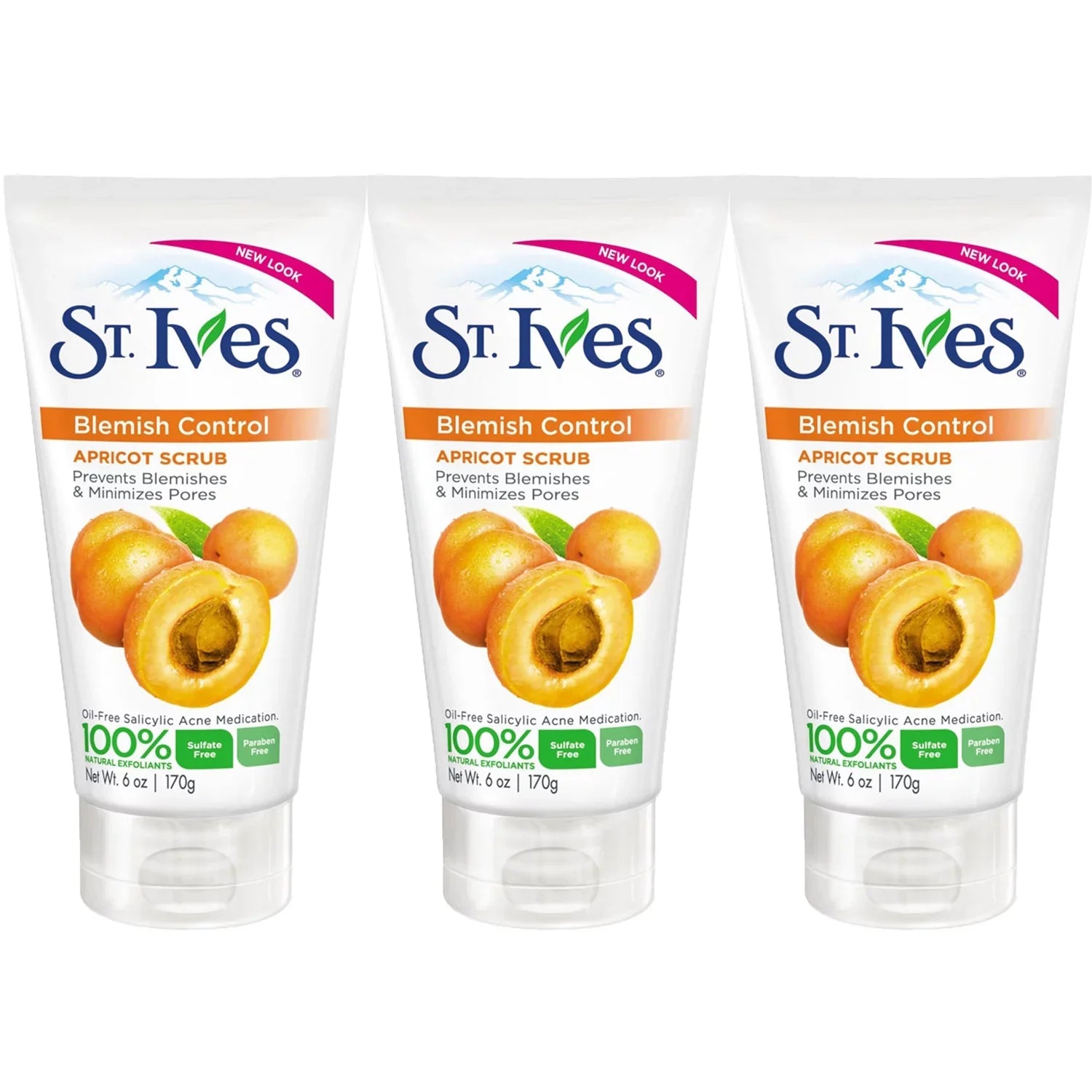 Pack Control 6 Ives Scrub Skin (3) Prone Apricot St. of Blemish Blackhead Acne / And Oily oz