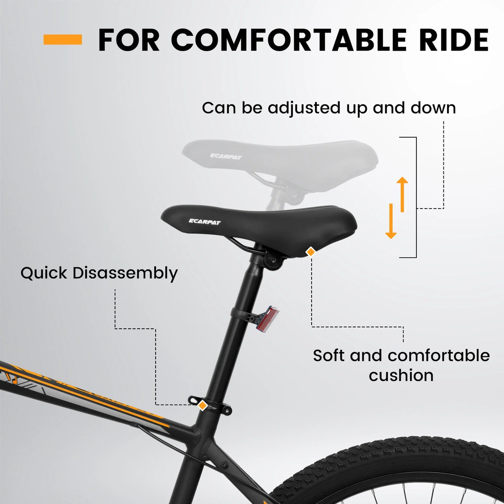 frame orange. inch bike absorbing aluminum 21-speed disc front adult mountain shock bike Ecarpat fork 26 brake, black