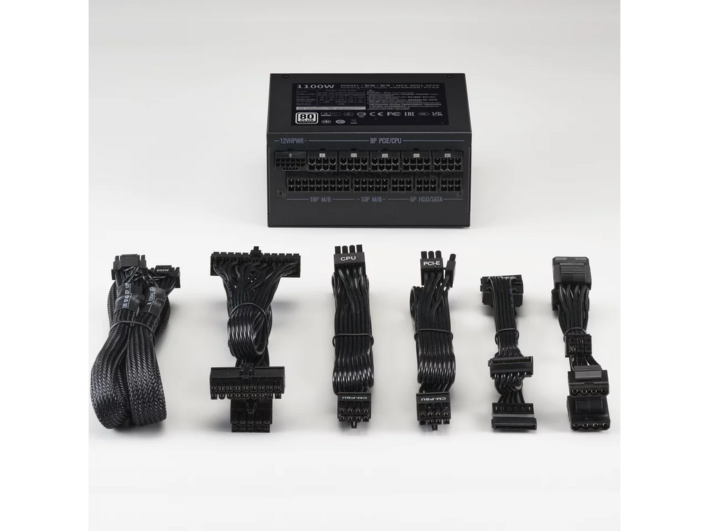 Efficiency, ATX3.0, ATX 80+ Master Fully Bracket (MPZ-B001-SFAP-BUS) SFX Platinum SFX, Platinum SFX Cooler Form Factor V1100 Included, 1100W Modular, Fully