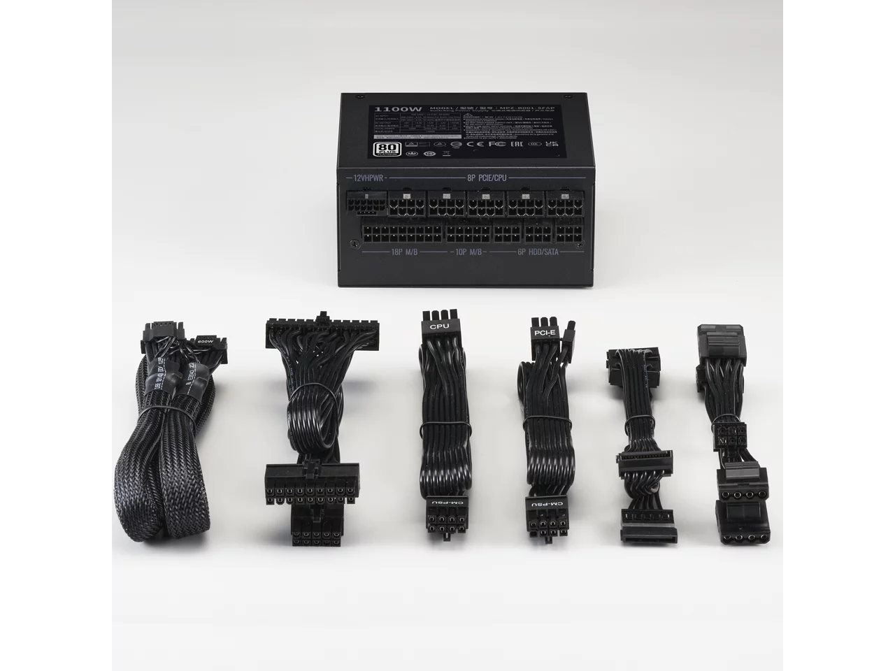 Efficiency, ATX3.0, ATX 80+ Master Fully Bracket (MPZ-B001-SFAP-BUS) SFX Platinum SFX, Platinum SFX Cooler Form Factor V1100 Included, 1100W Modular, Fully