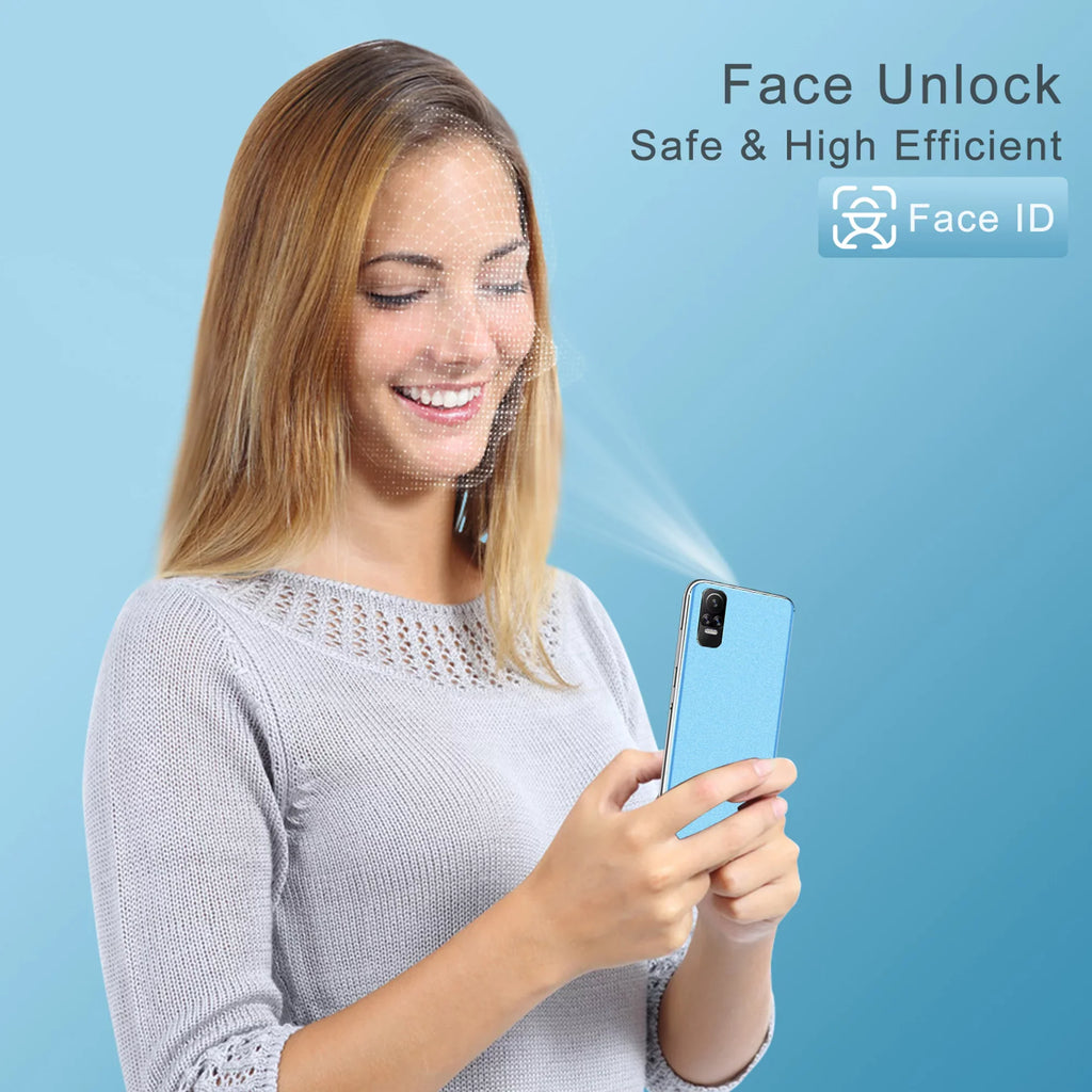 OS GB 5 Face Smartphones ing Refurbished Inch 2 10.0 Megapixels Cell XGODY-V40 Xgody Blue (MP) 4G Phones V40 6.1 Android