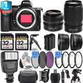 Camera 64GB + 50-250mm + Flash PC Mirrorless + 4 Set Lens PC 24-50mm + with Z5 + Filter Lens + f/4-6.3 Nikon Macro f/4.5-6.3 Set 3 VR Handbag