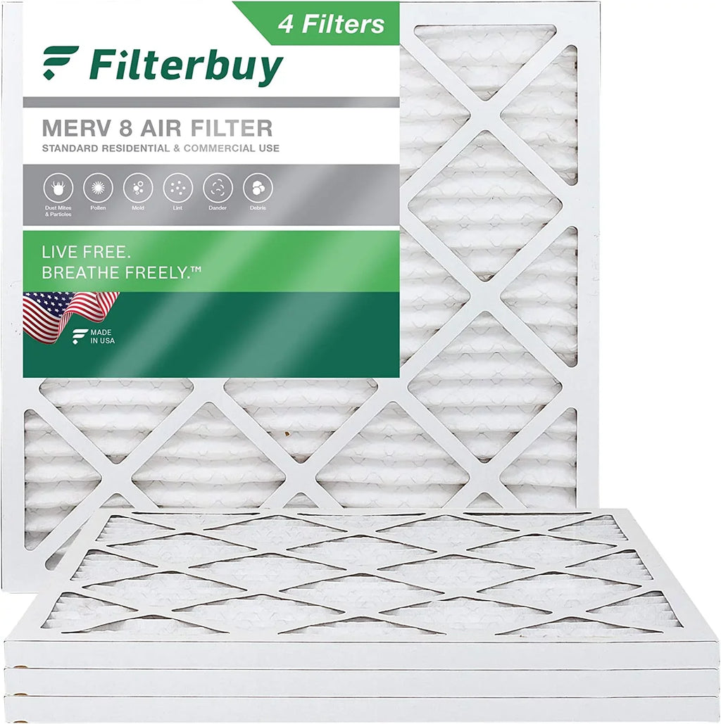 MERV Furnace Filters Pleated Air Filterbuy HVAC (4-Pack) 8x8x1 AC 8