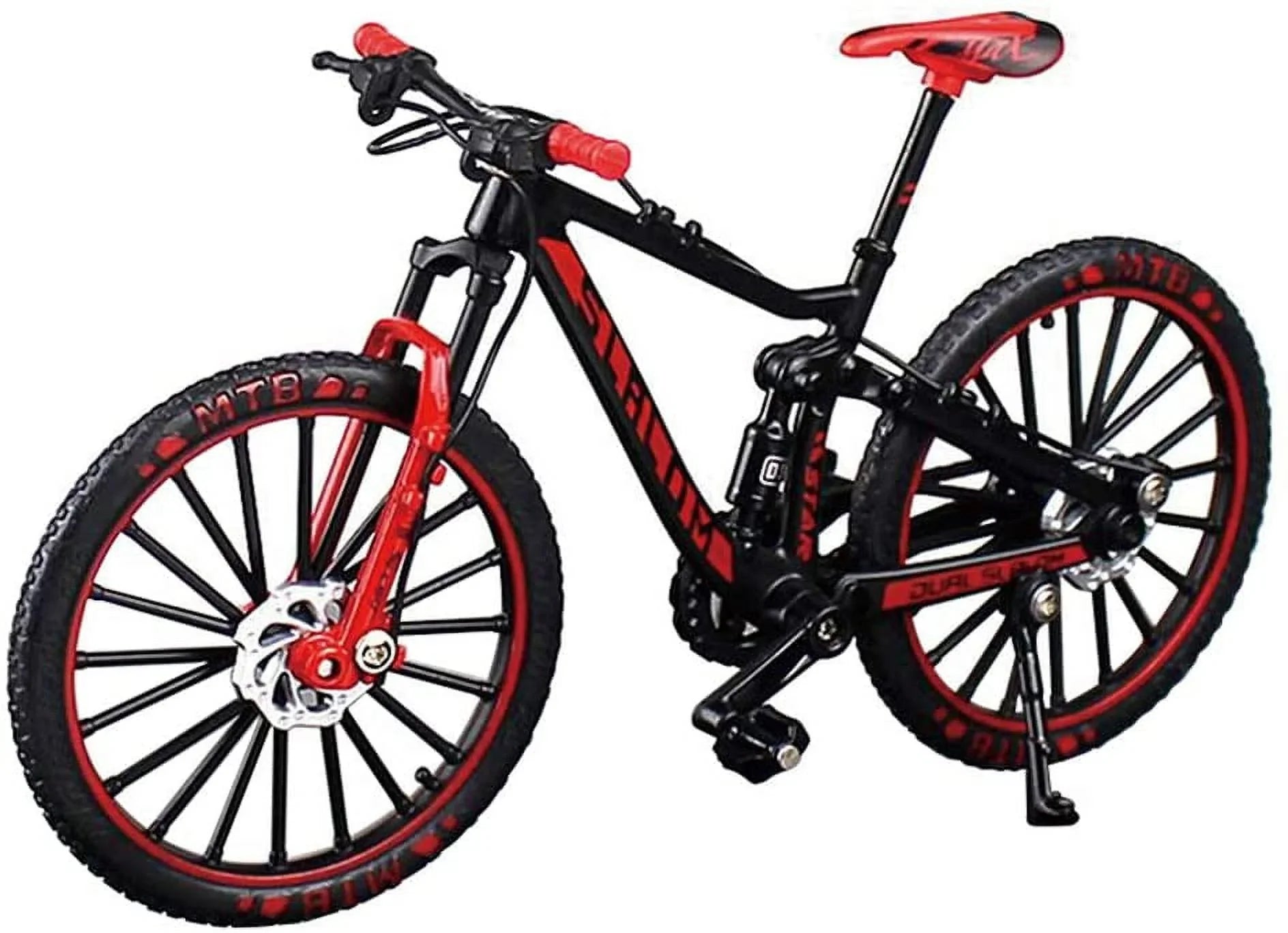 YEIBOBO for Collections BMX Die-cast Toy, (Black/Red) Finger Bike Mini Alloy Downhill Bike ! Model Mountain