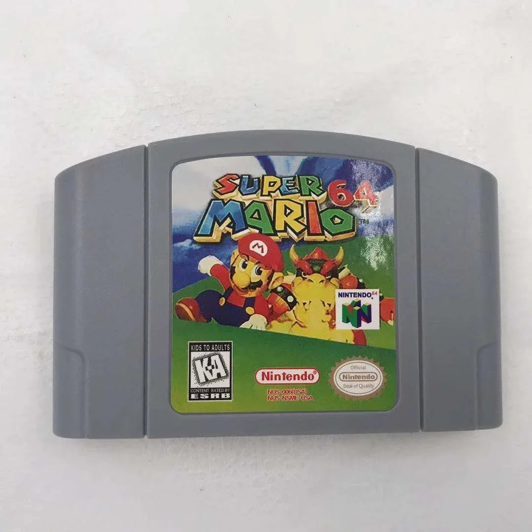 Mario Cartridge For Super Game Console Card Version- Video 64 US
