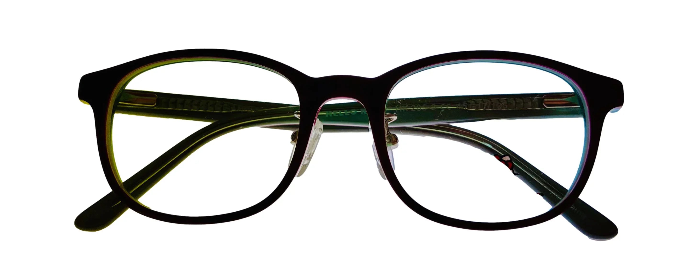 Kitty Plastic Soft 285 Frame Red Girls Rectangle Hello Eyewear 45mm