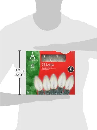 1 25-Light 25-Ct. Holiday Set, Wonderland - C9 Clear, Bulbs, Quantity 925C-88 Christmas
