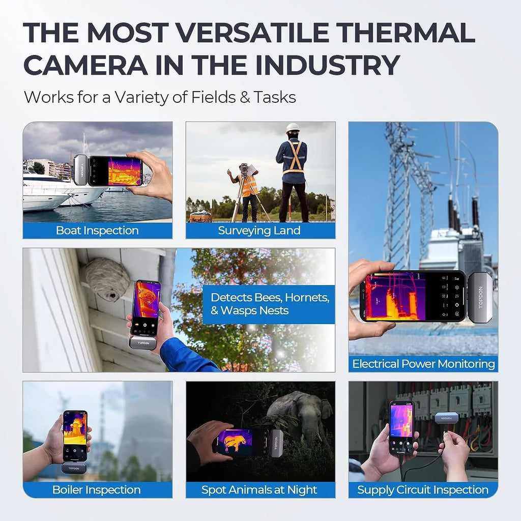Thermal Sensitivity -4F~1022F Thermal & Camera, Thermal TC002 Camera x 192 40mk 256 Imaging Range Temperature iOS IR Resolution High iPad) (iPhone TOPDON for