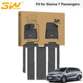 Liner fit Sienna weather Car All Seat for Mats 7 Toyota 7 2021-2024 Floor seat TPE Floor Sienna 3W