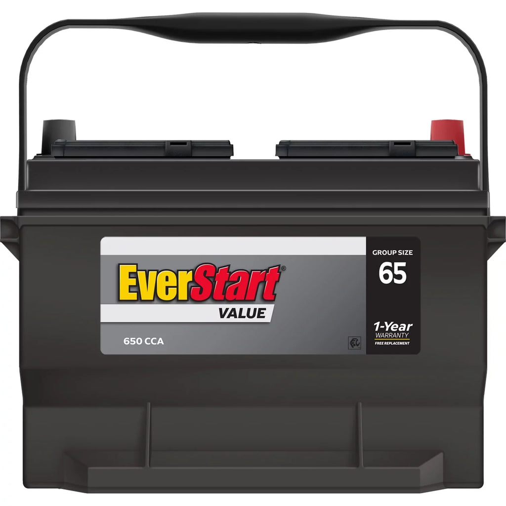 Size Group Battery, Value Volts, CCA EverStart 65 Automotive 12 Lead 650 Acid