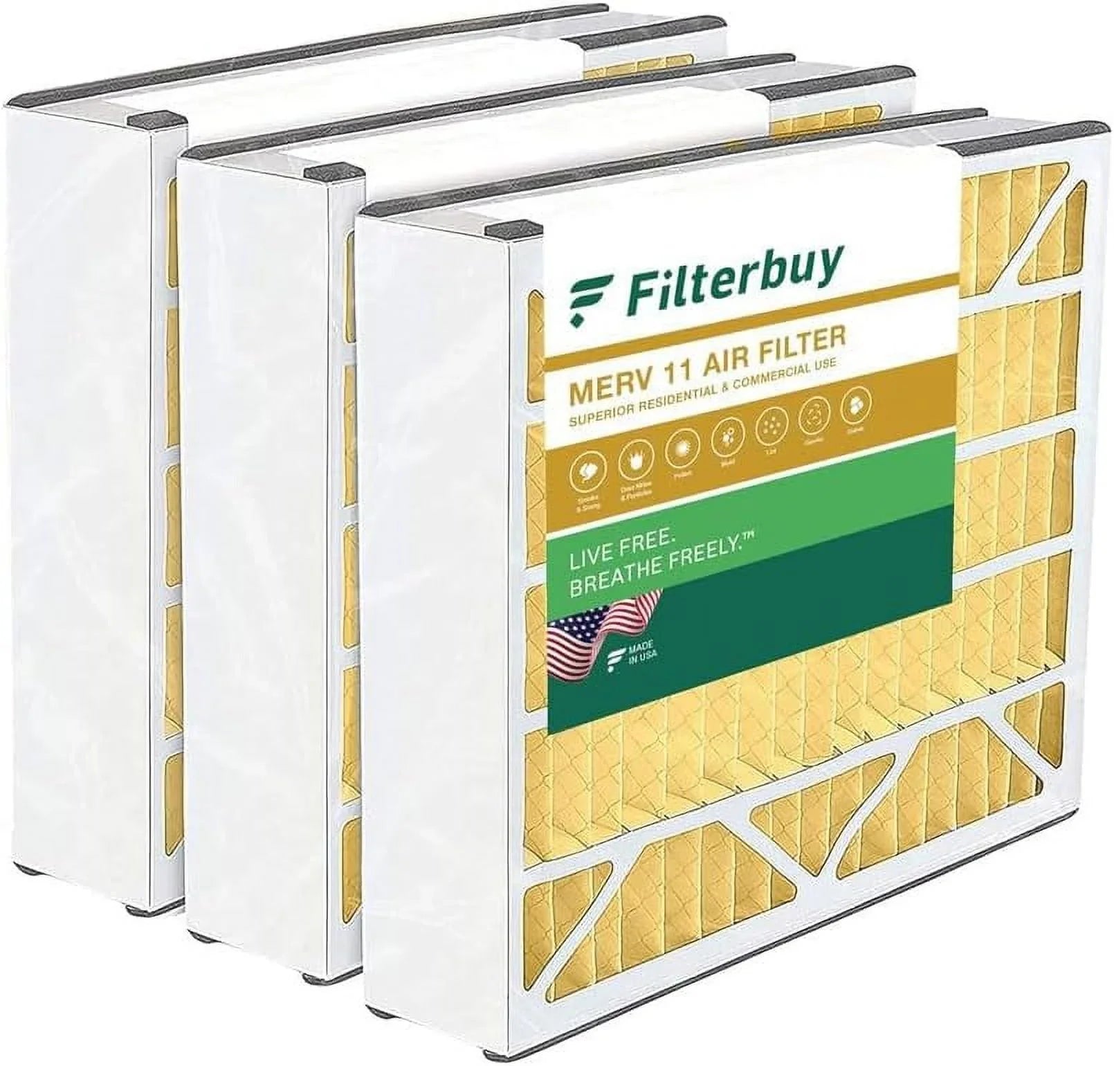 and 20x25x5 Filterbuy Air Skuttle, Generalaire, Bear, for (3-Pack) 11 Furnace MERV Filters Trion Air AC Pleated Ultravation HVAC