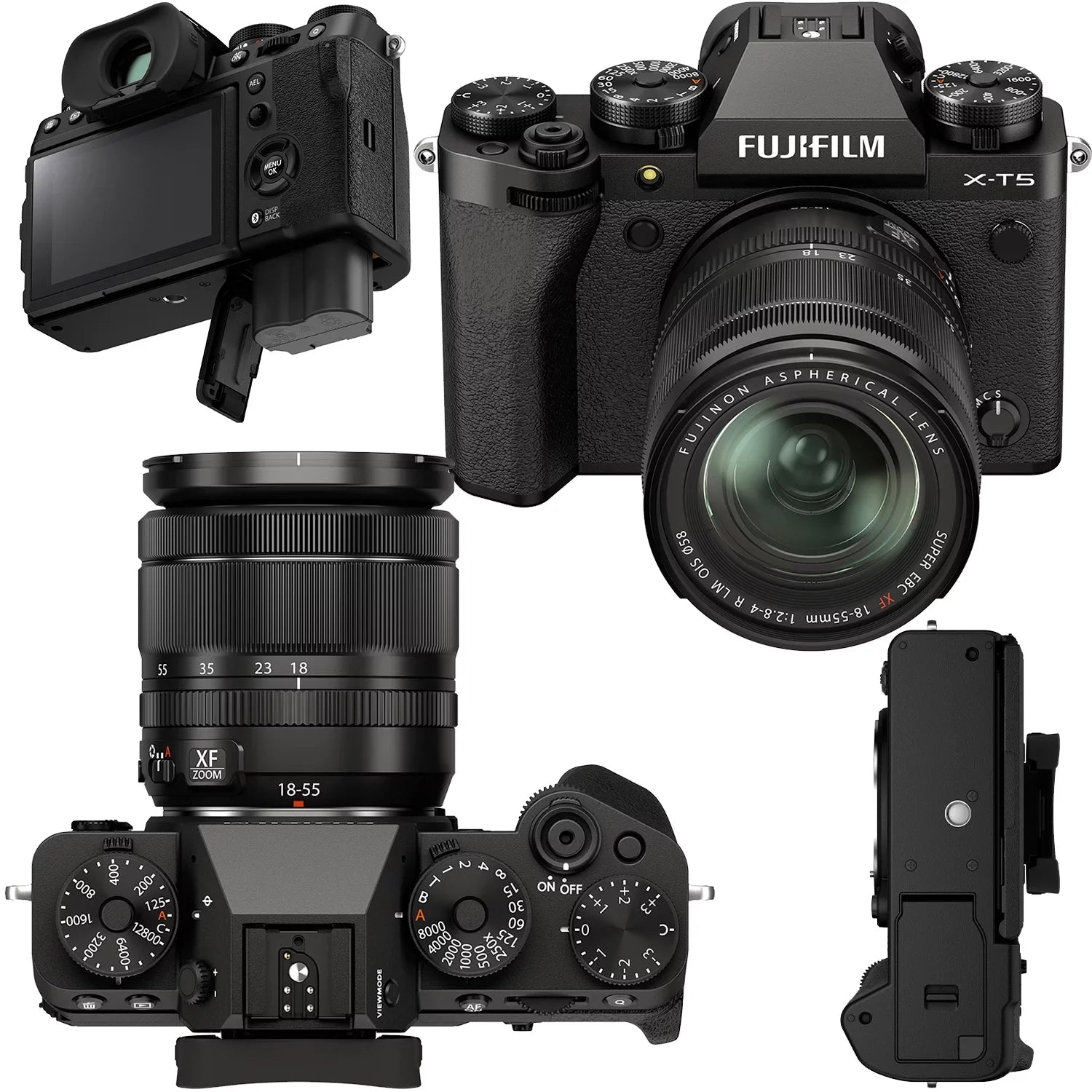 More Advanced FUJIFILM - Batteries (Black) X-T5 Bundle) 2x 128GB Card, Memory & with Extreme Bundle Much Replacement Includes: Lens 18-55mm (35pc Ultimaxx