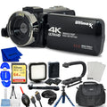 Bundle Ultimaxx with LED Vlog HD Camcorder Light 4K Ultra Video 42MP Camera