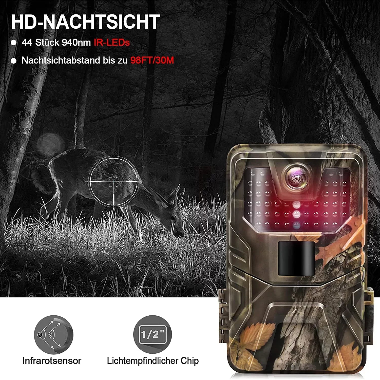 Camera APP Monitoring Traps Camera Vision Camera HD Outdoor Trail Game Photo Control WiFi Wildlife Night Scouting SuntekCam Wildlife Waterproof for 36MP/4K