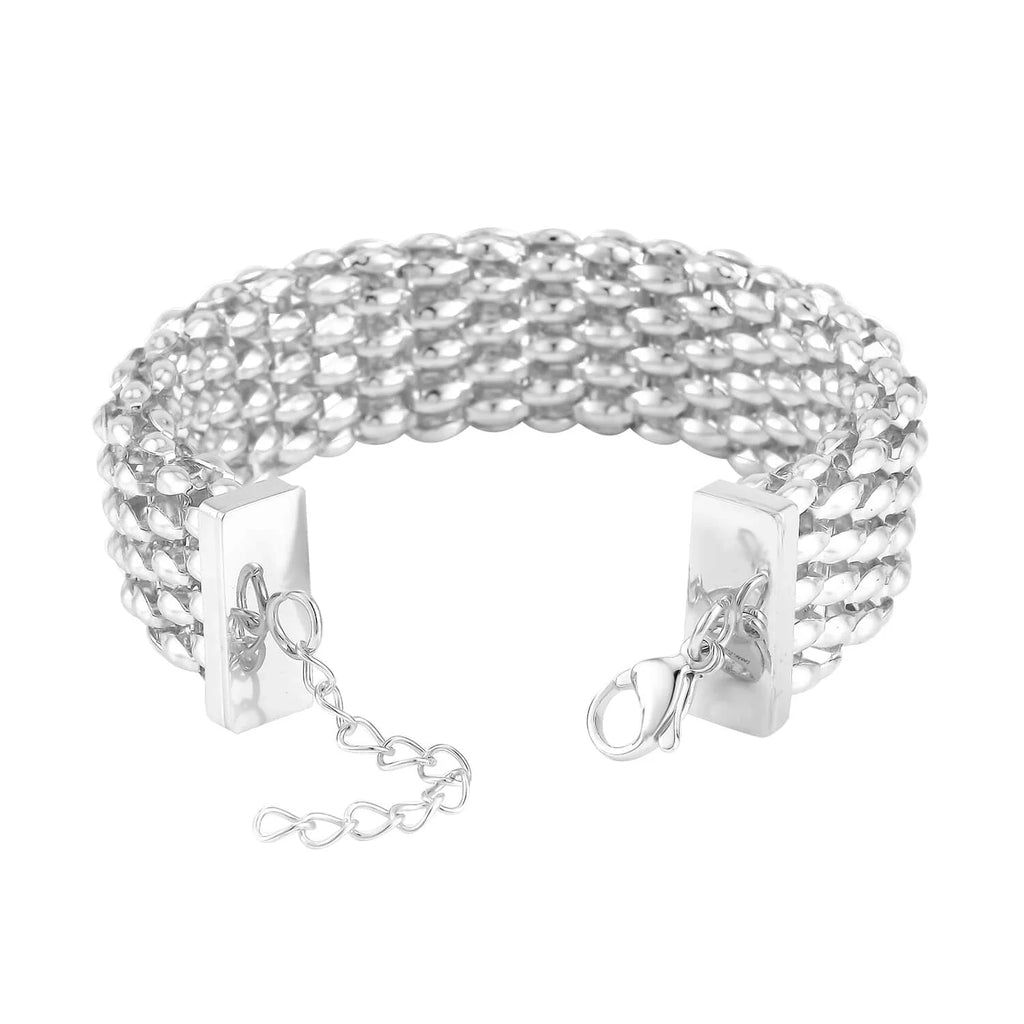 Steel Jewelry Mesh 7.5-9" Stainless Day Size Mom for LC Birthday Women Bracelet Gifts Chain Shop for Mothers