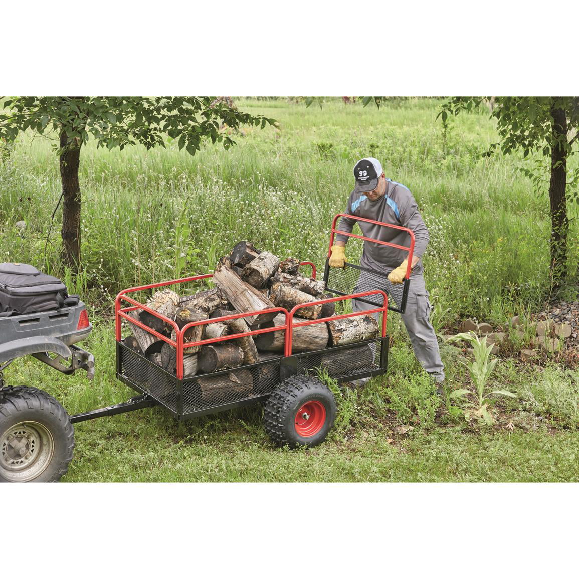Gear with Wheels, ATV Carrier Duty Guide Trailer, Cargo Utility Carts Heavy
